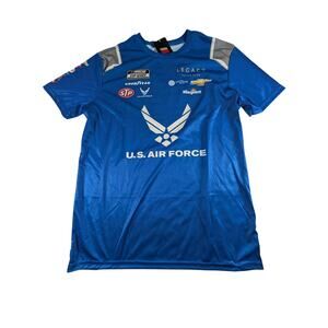 Erik Jones Mens Medium Checkered Flag Sports US Air Force Sublimated Uniform Tee